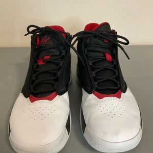 Jordan Men's Black, White, and Red Athletic Shoes